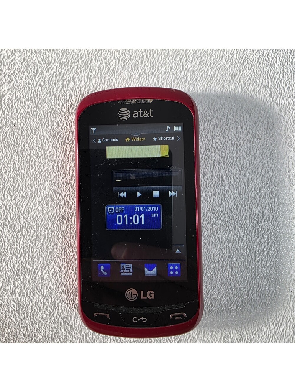 LG Xpression C395 Red Slider 3G Touch Slider Cell Phone Tested